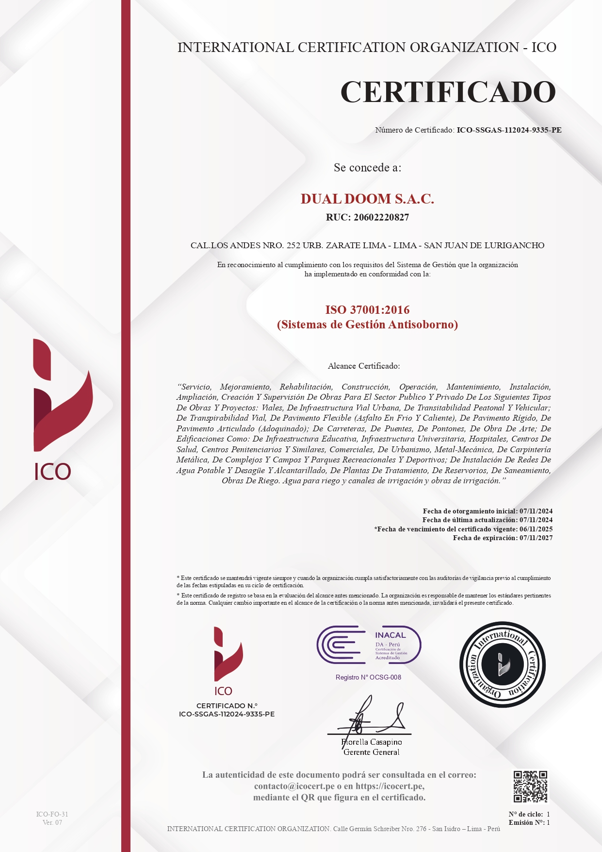 ISO 45001:2018 Seguridad y Salud